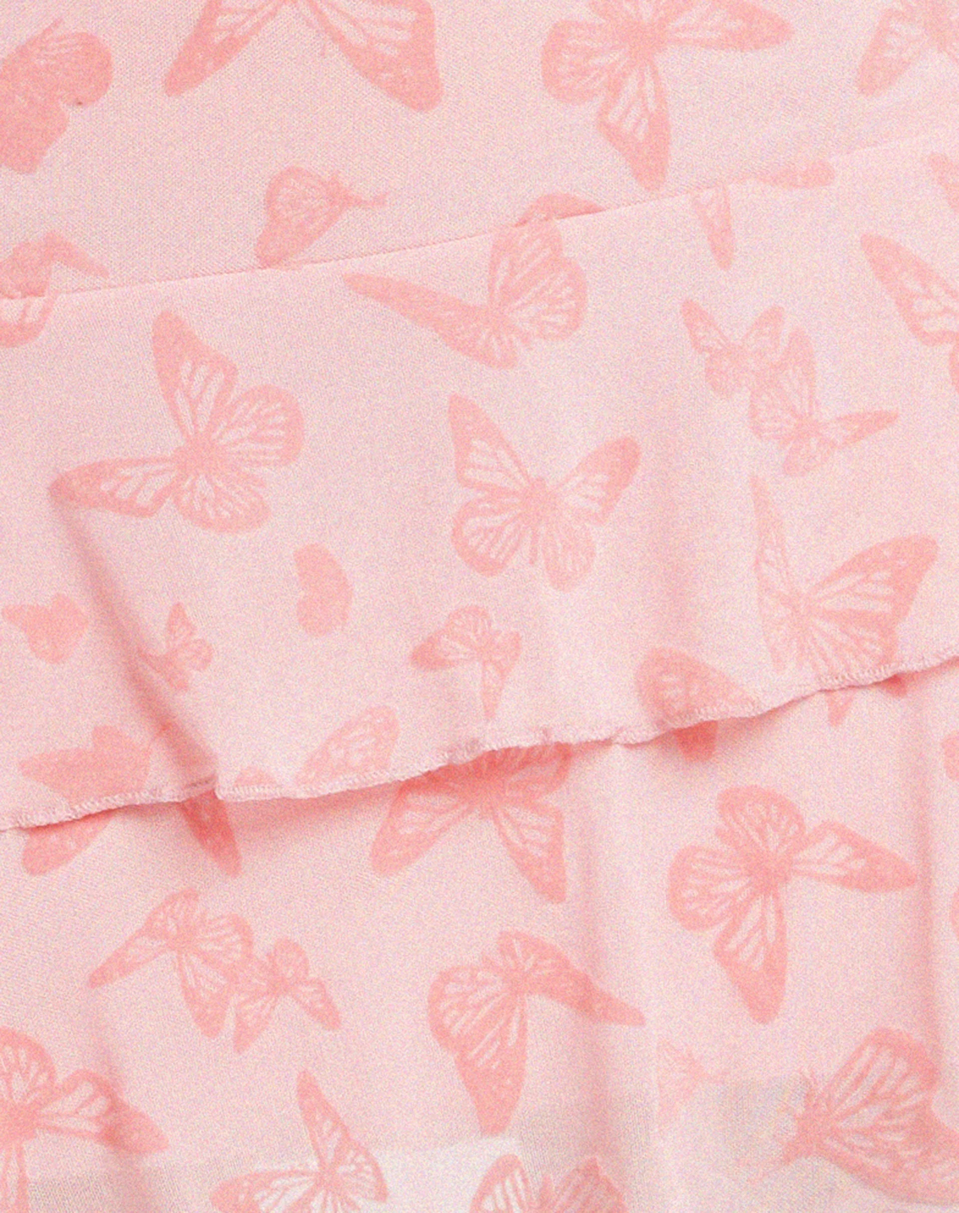 Camila Minirock in Schmetterlingsrosa Flock - Image 7