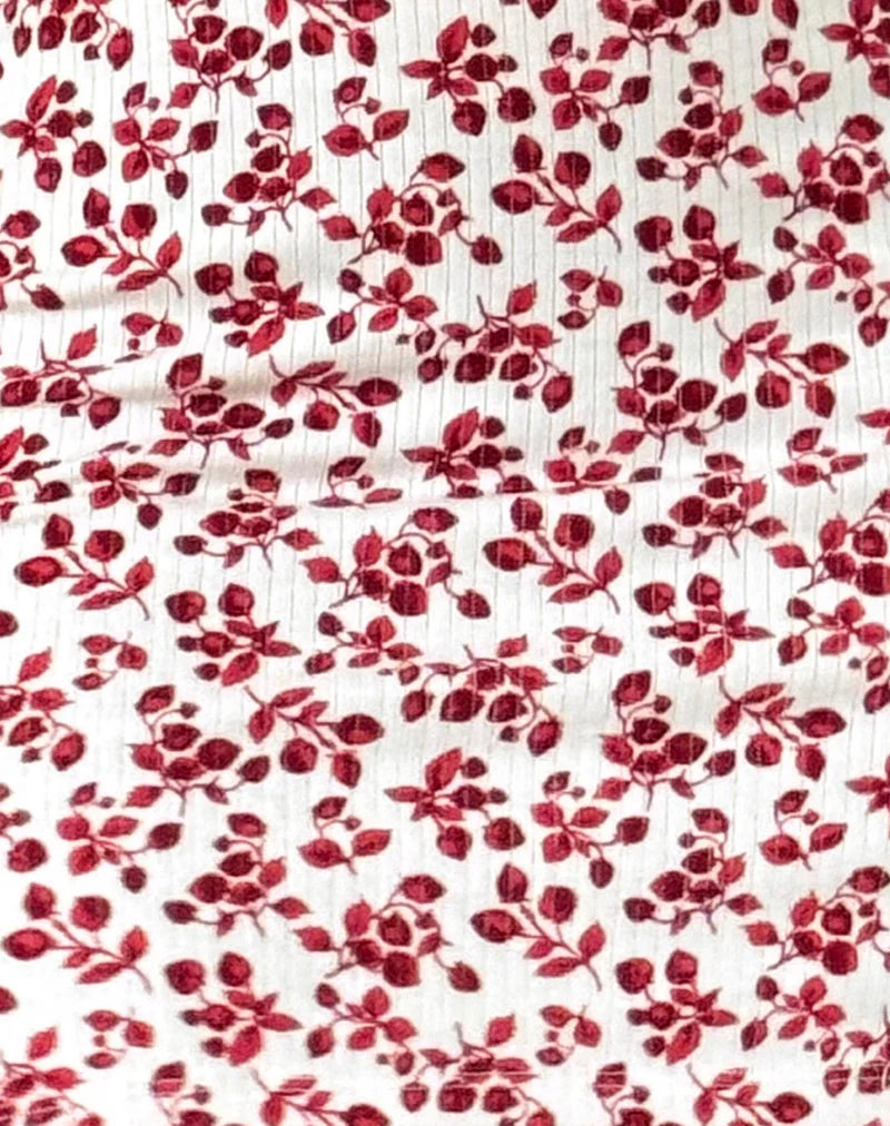 Camina Kleid in Summer Strawberry Off White - Image 5