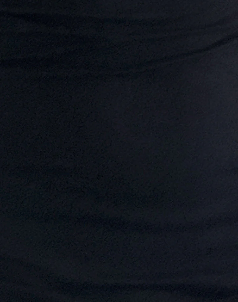 Cantana Maxikleid in Schwarz mit roter Rosette - Image 6