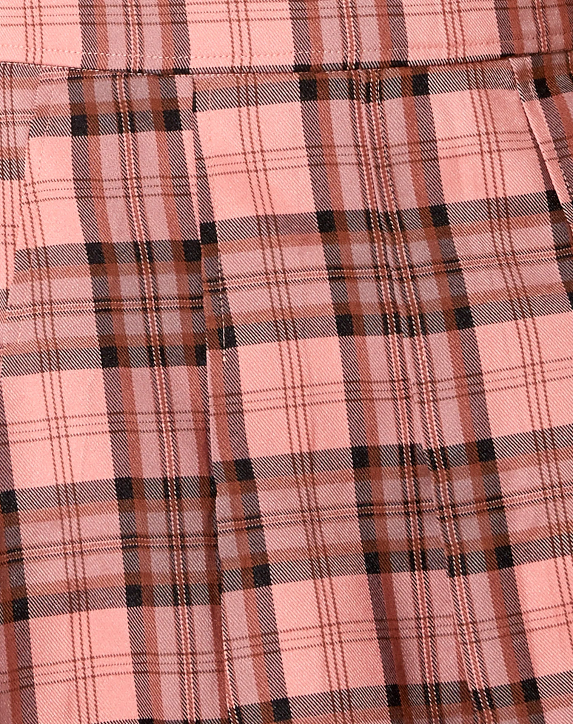 Carga Minirock in Rosa und Braun kariert - Image 6
