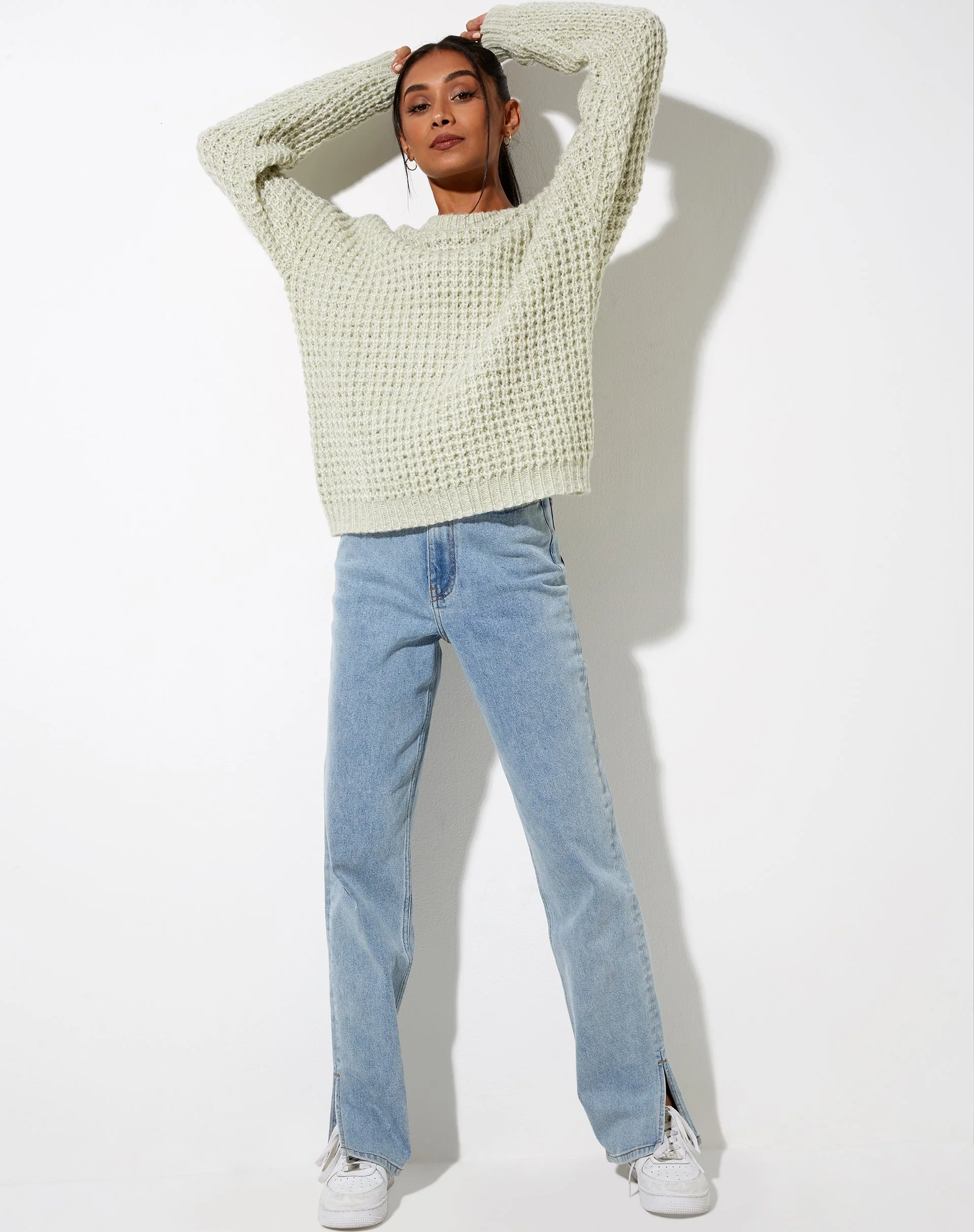 Karibu-Pullover aus Grobstrick Mint - Image 3