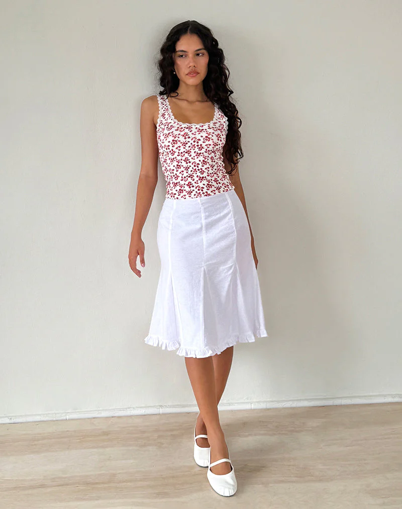 Carillo Top in Sommer-Erdbeere Off White - Image 3