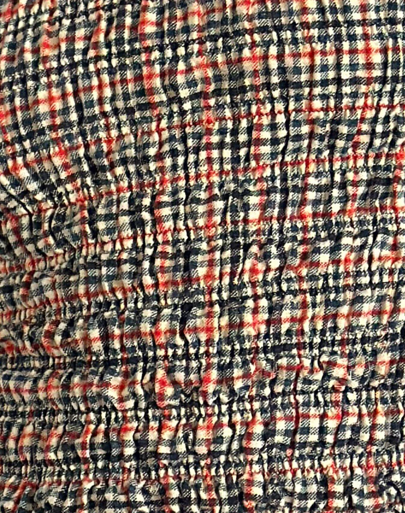 Caripa Gerafftes Top in Country Check - Image 6