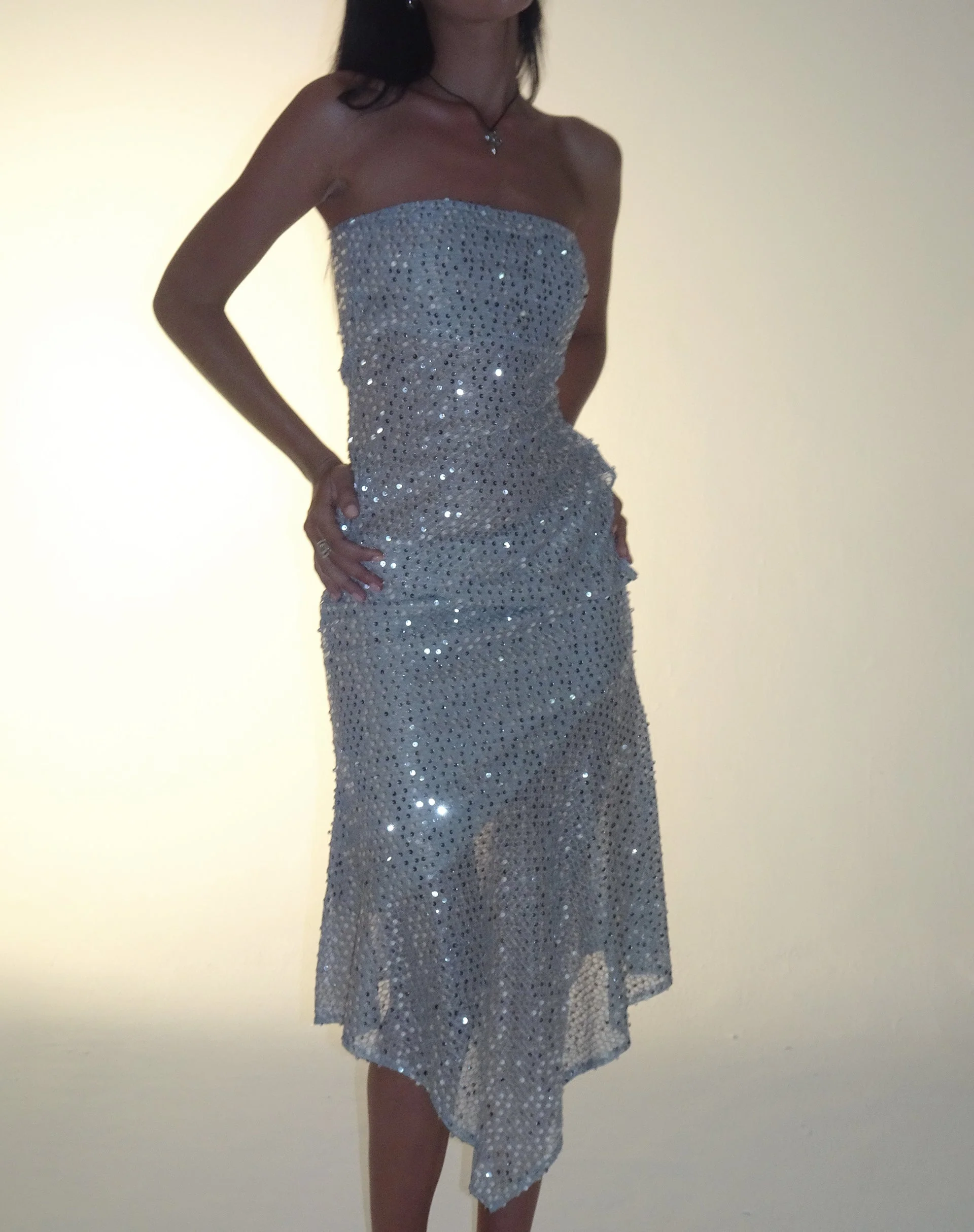 Carita Midirock aus Paillettenstrick Silber - Image 5