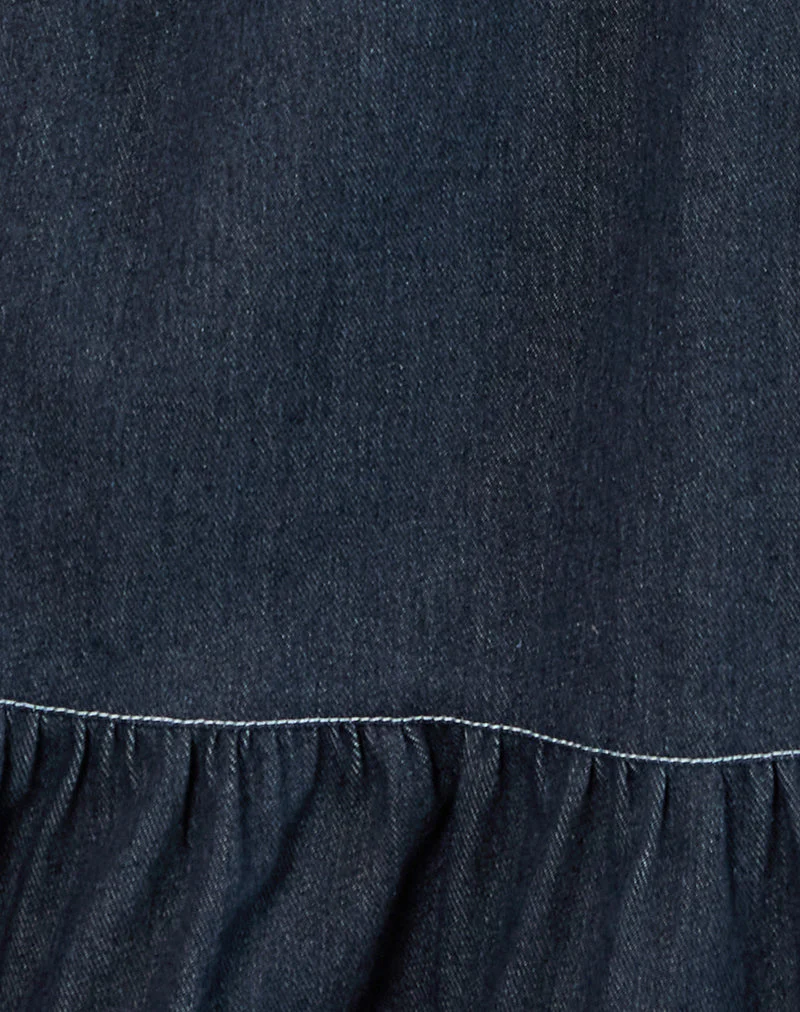 Carlisle Minikleid aus Chambray Indigo - Image 6