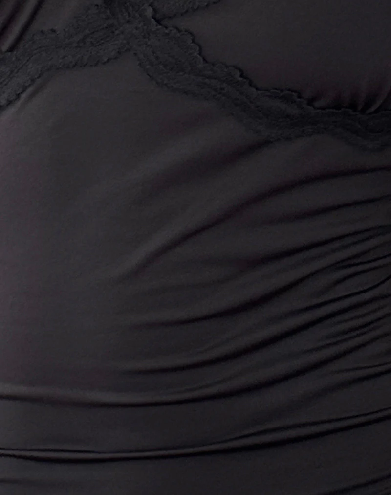Carolina One Shoulder Top in Schwarz - Image 6