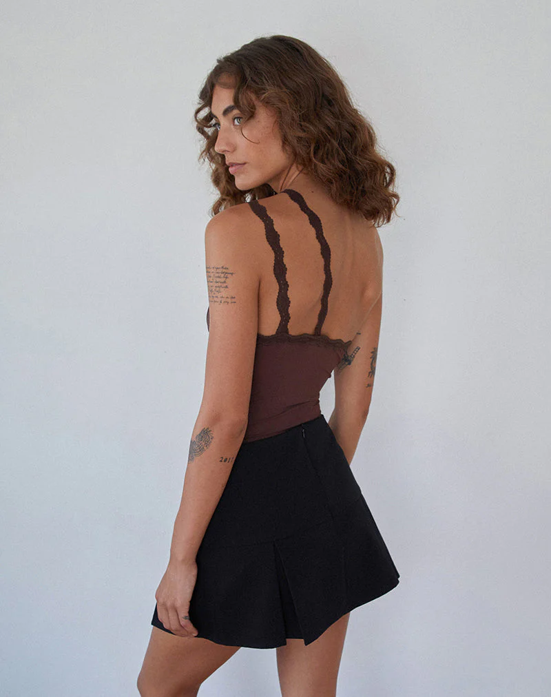 Carolina One Shoulder Top in Mocca - Image 5