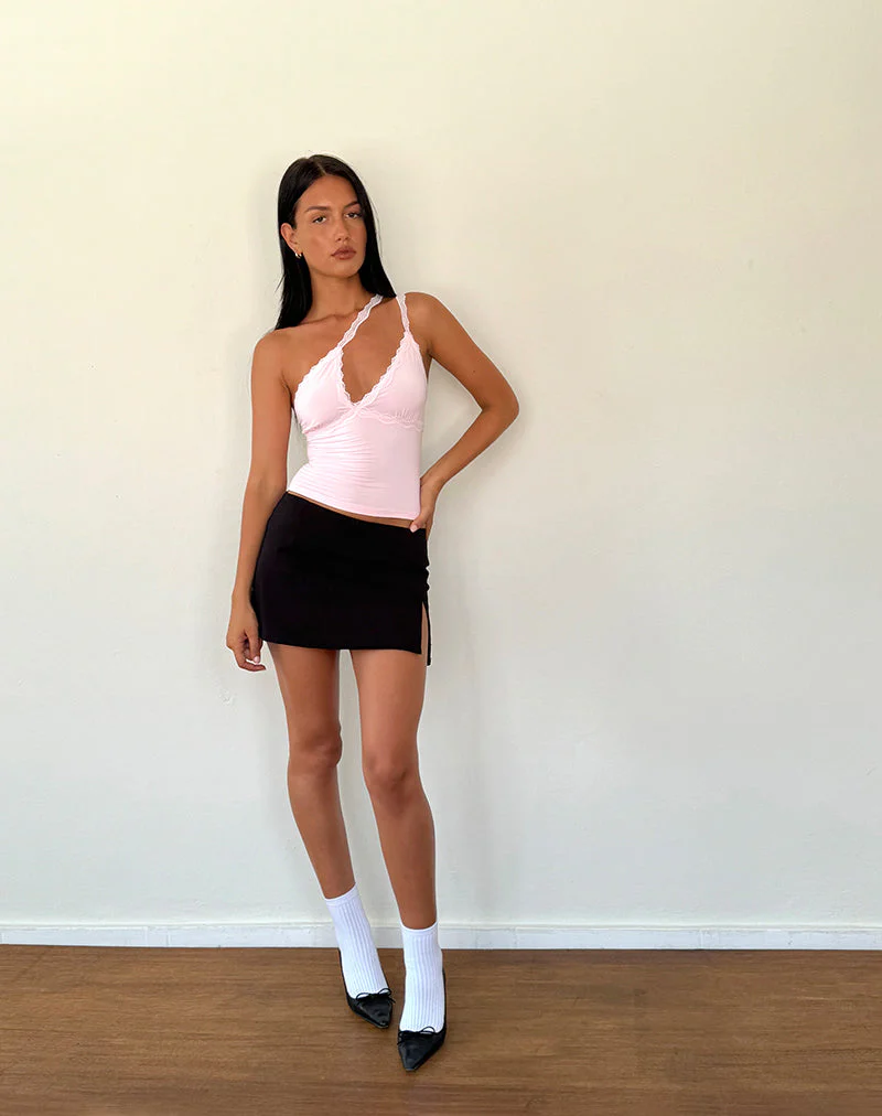 Carolina One Shoulder Top in Rosa - Image 4