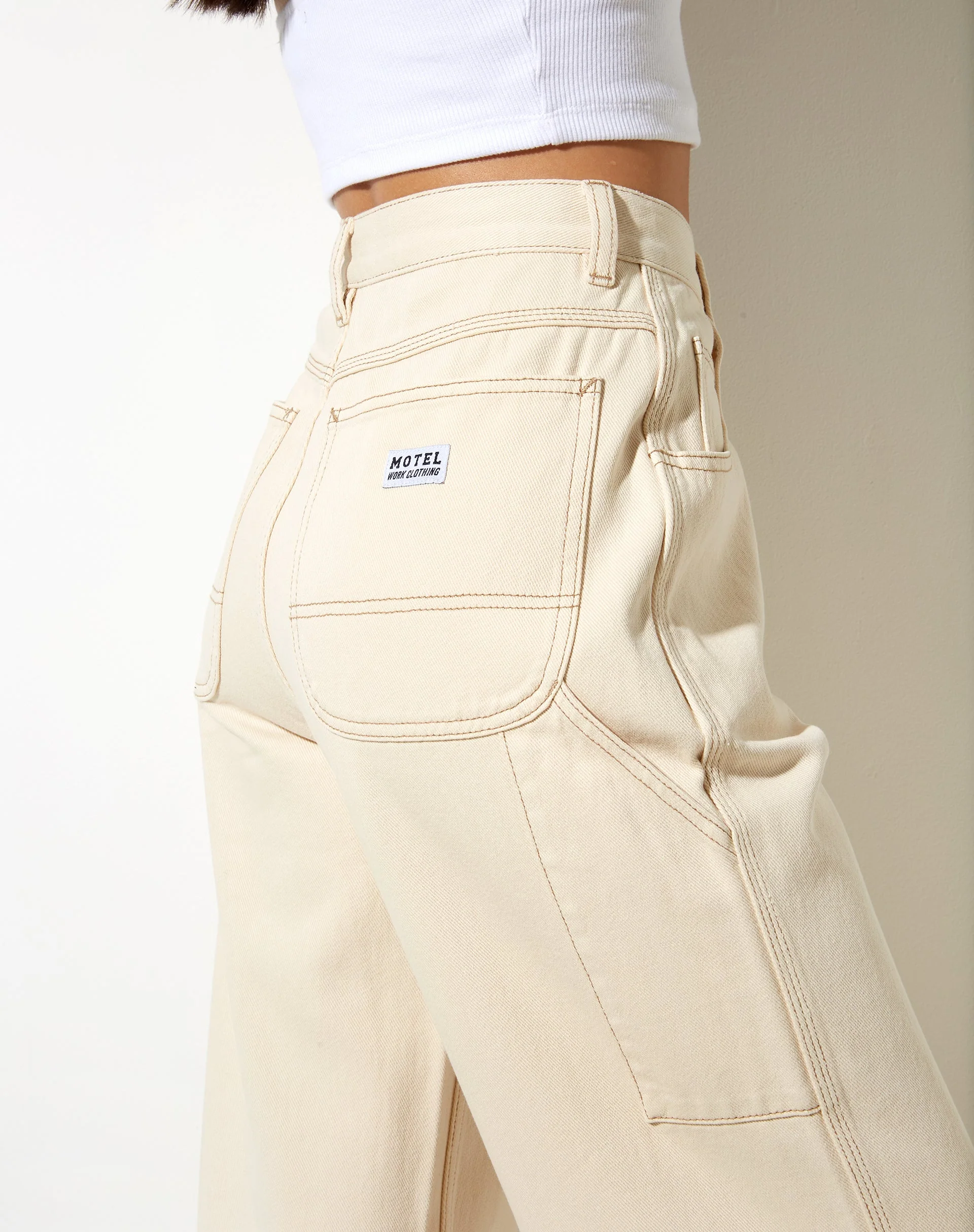 Zimmermannsjeans in Ecru - Image 3