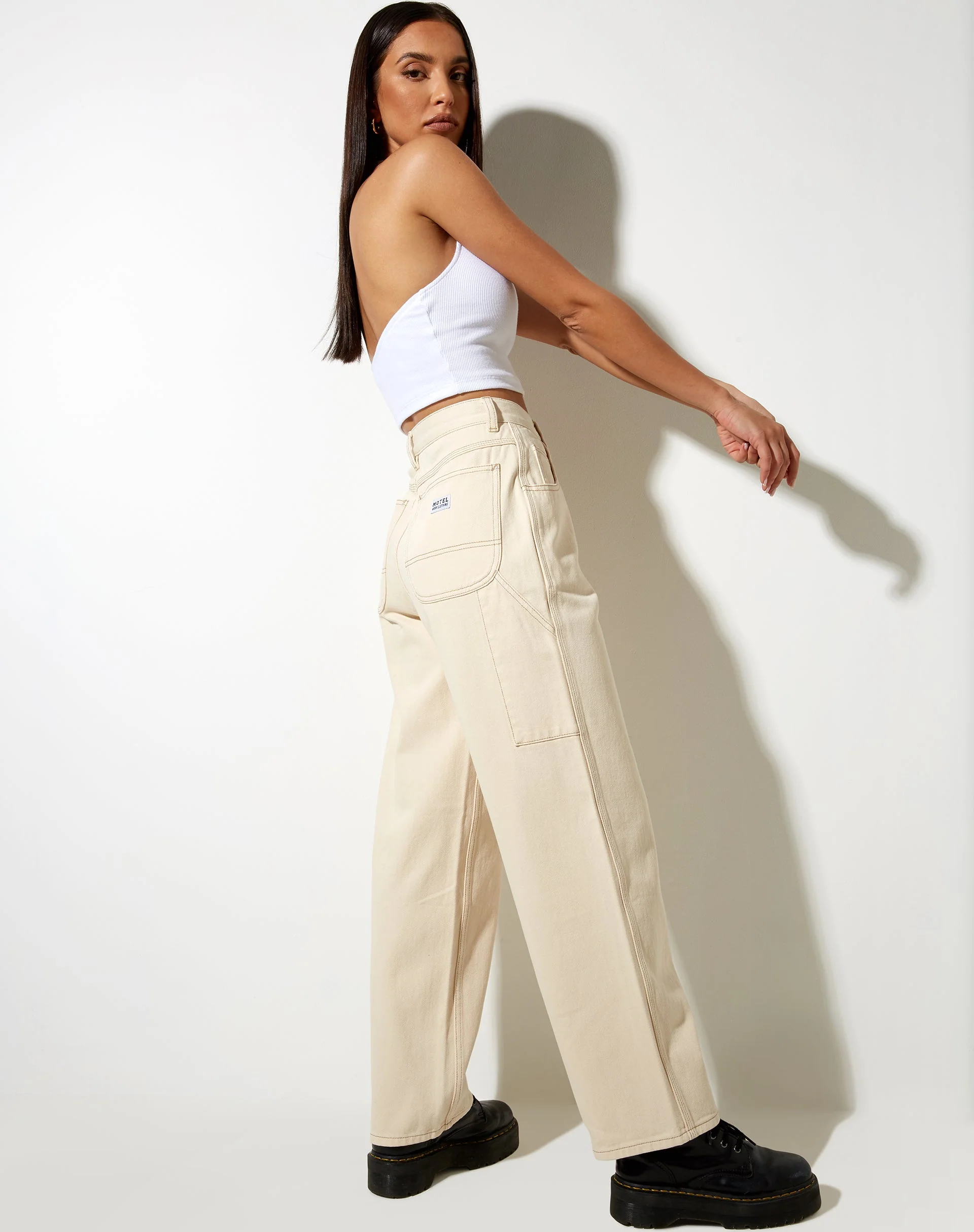 Zimmermannsjeans in Ecru - Image 4