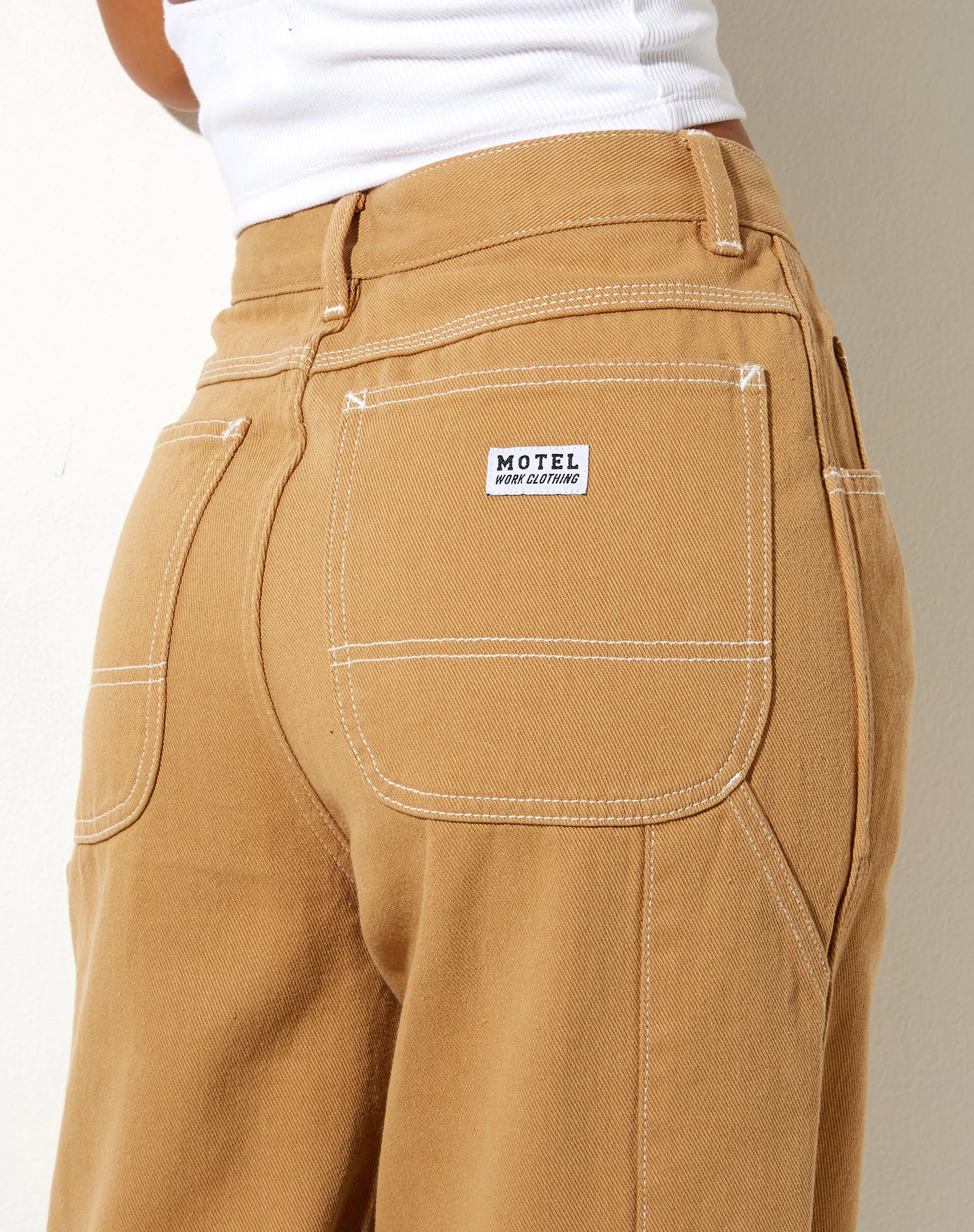 Carpenter Parallel Jeans in Camel - Image 2