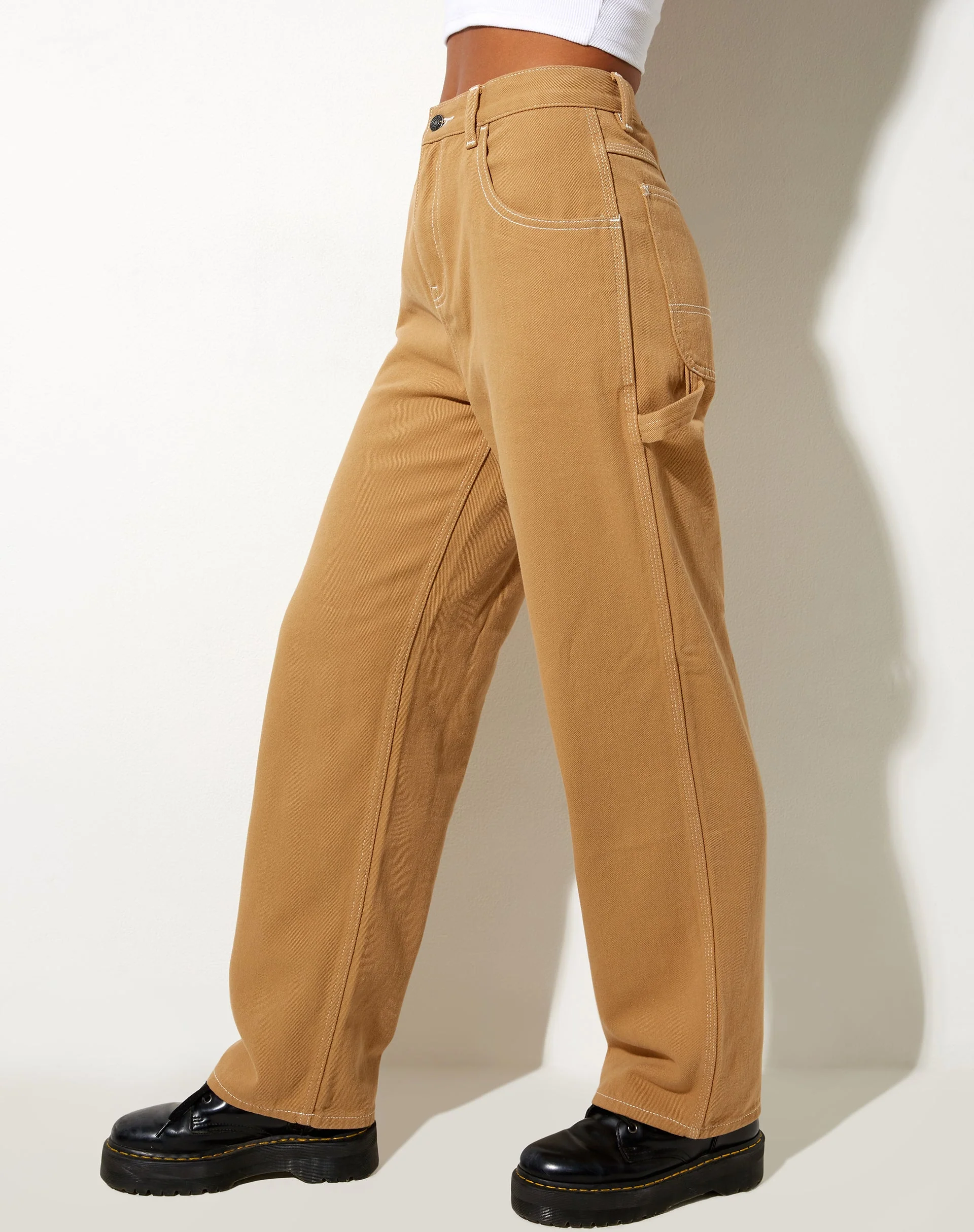 Carpenter Parallel Jeans in Camel - Image 4