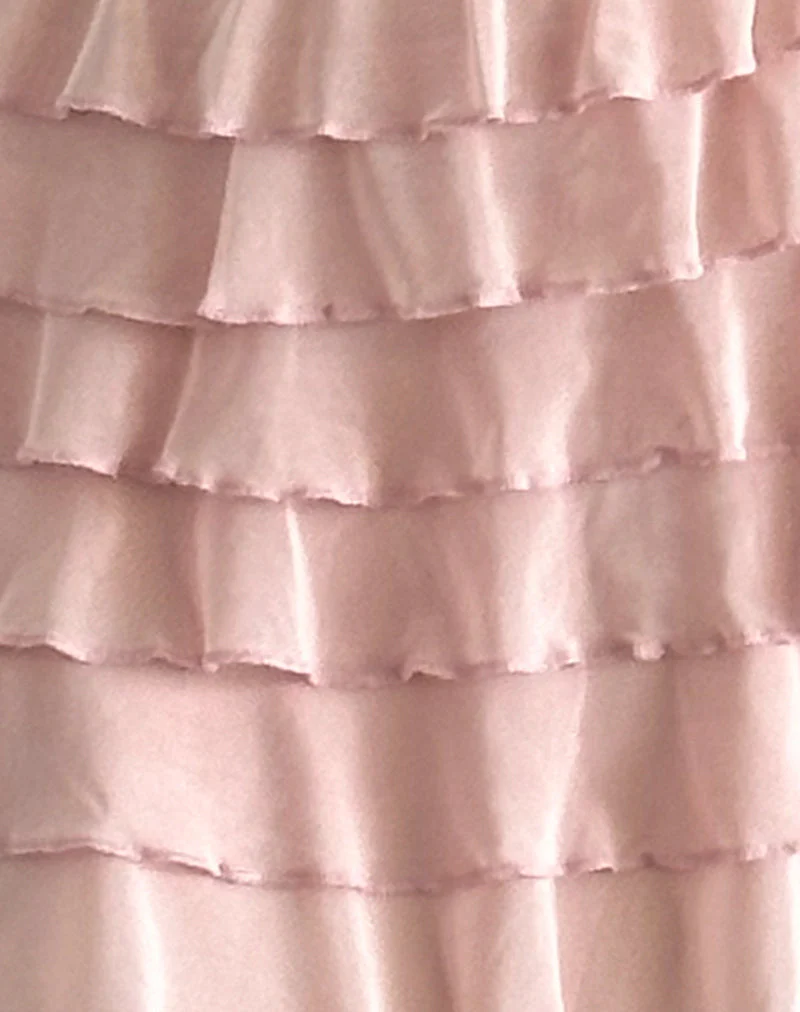 Cartina Minirock aus pfirsichfarbenem Mesh - Image 6