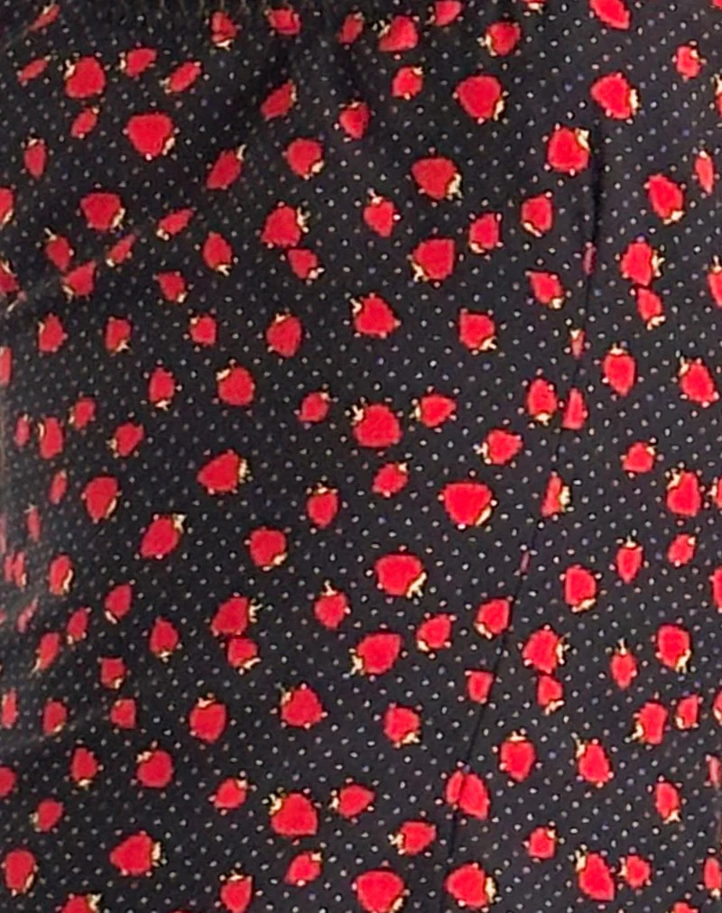 Carys Vest Top in Strawberry Polka Schwarz - Image 5