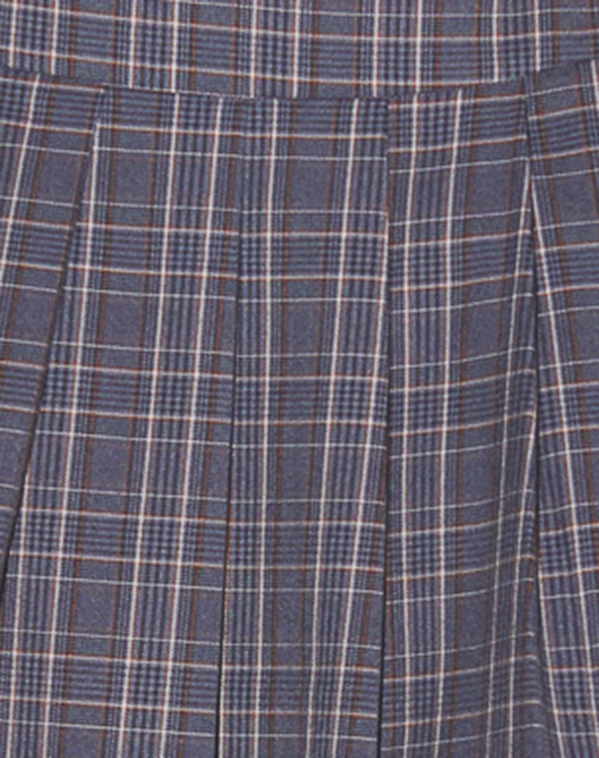 Catelyn Falten-Midirock in Navy Karo - Image 5