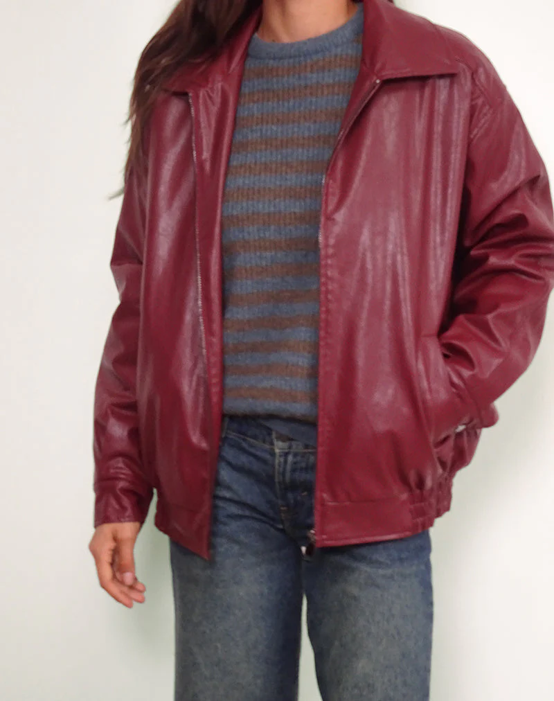 Cavita Jacke in Burgunderrot - Image 3