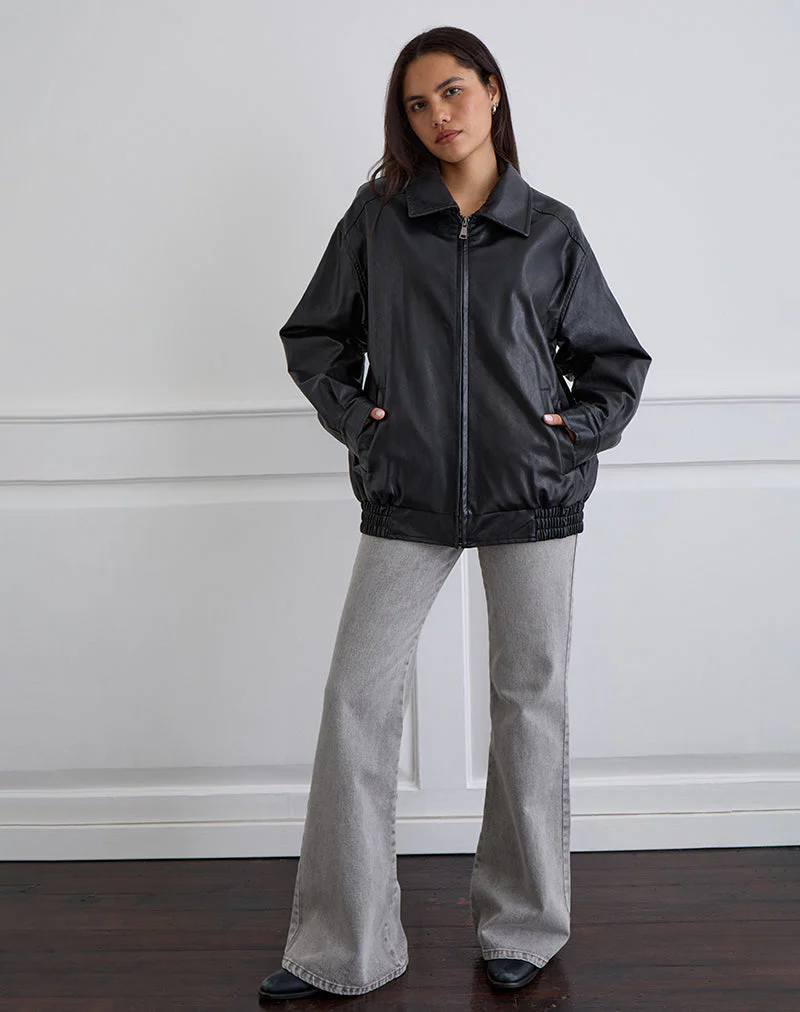 Cavita Jacke in PU Schwarz - Image 4