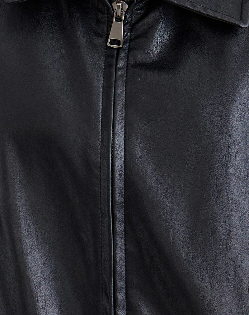 Cavita Jacke in PU Schwarz - Image 6