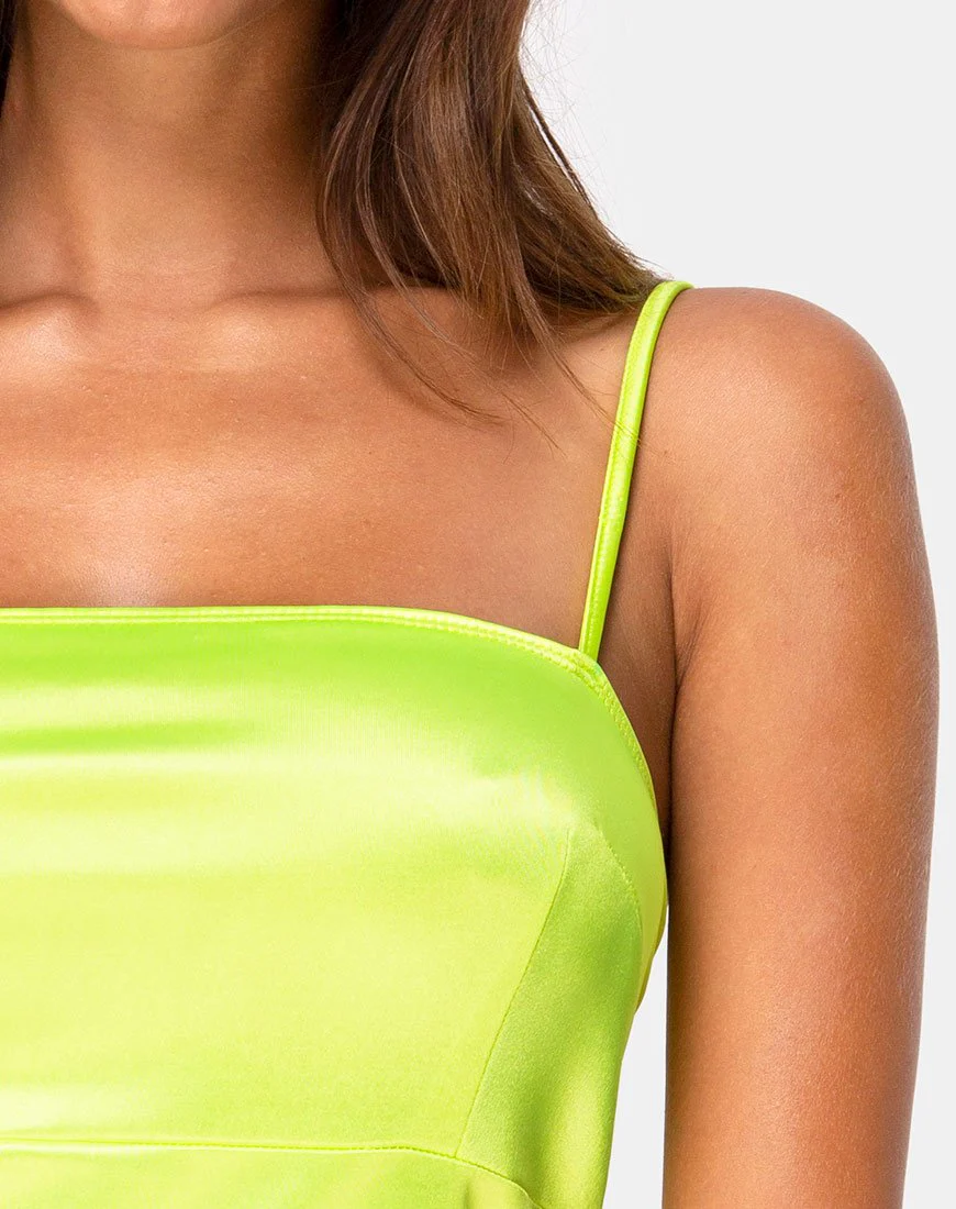 Cecile Slip Dress in Neongelb - Image 5