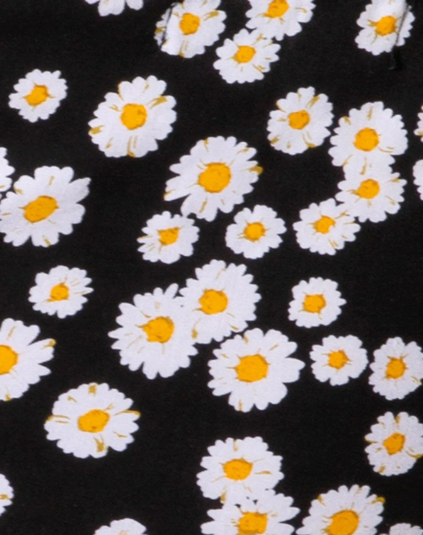 Celinda Crop Top in Mini Daisy Schwarz - Image 7