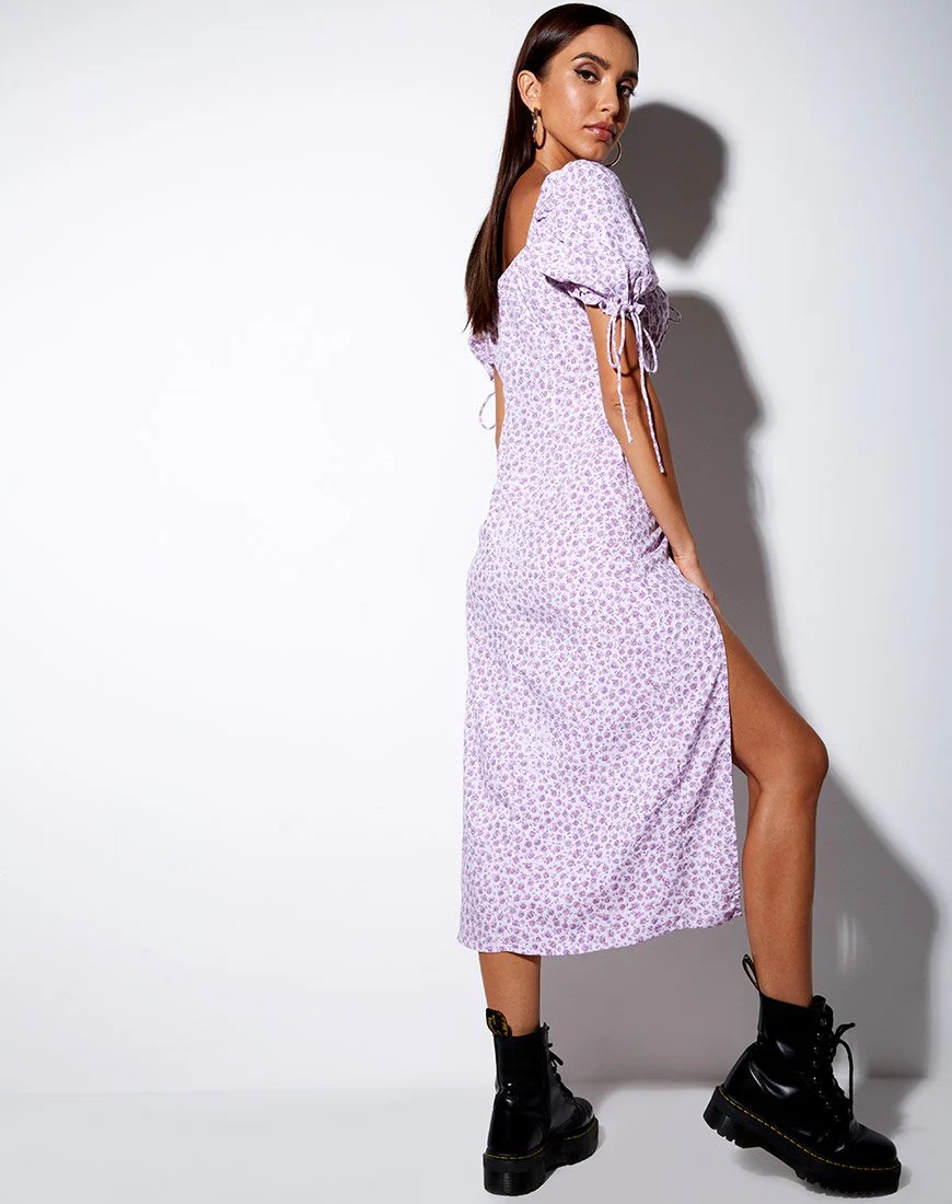 Cello Midikleid in Ditsy Rose Flieder - Image 3
