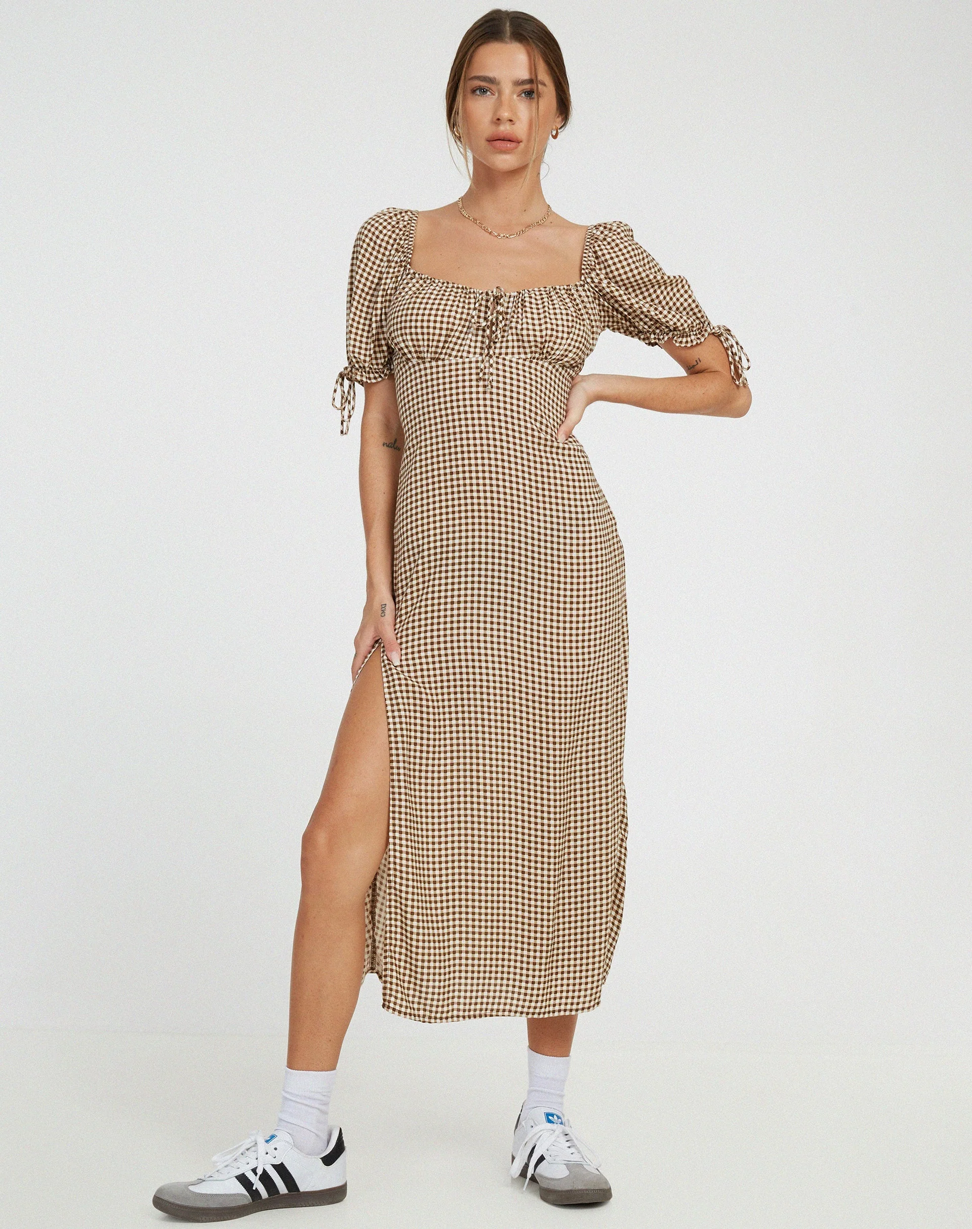 Cello-Midikleid aus Mini-Gingham - Image 3