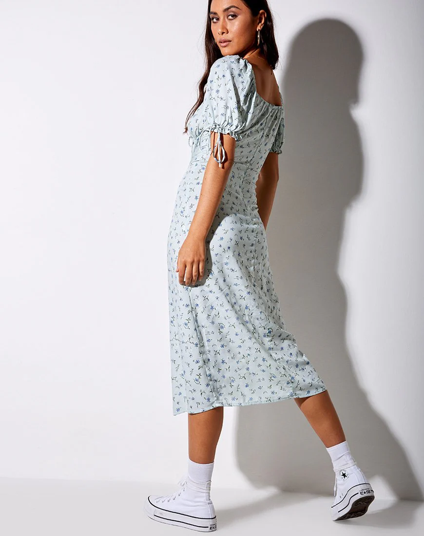 Cello Midikleid in hübschem Blütengrün - Image 2
