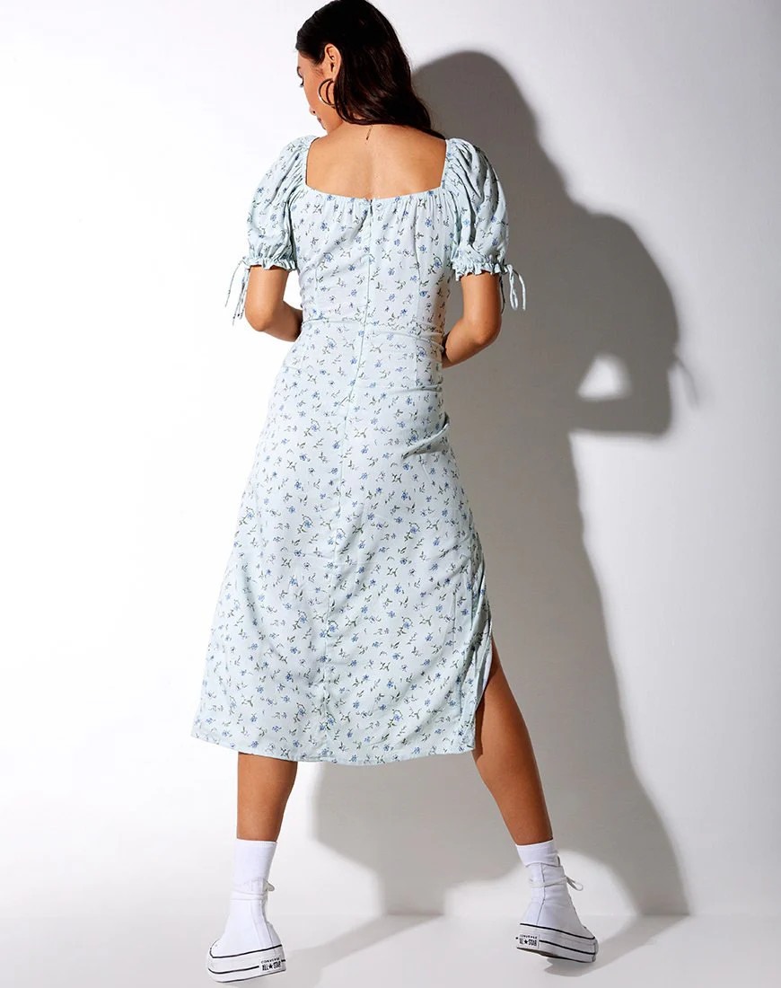 Cello Midikleid in hübschem Blütengrün - Image 4
