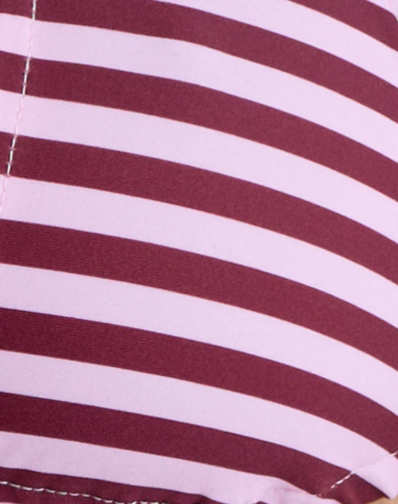 Cerry Bikini Top in Vivid Lines Purple and Pink - Image 7