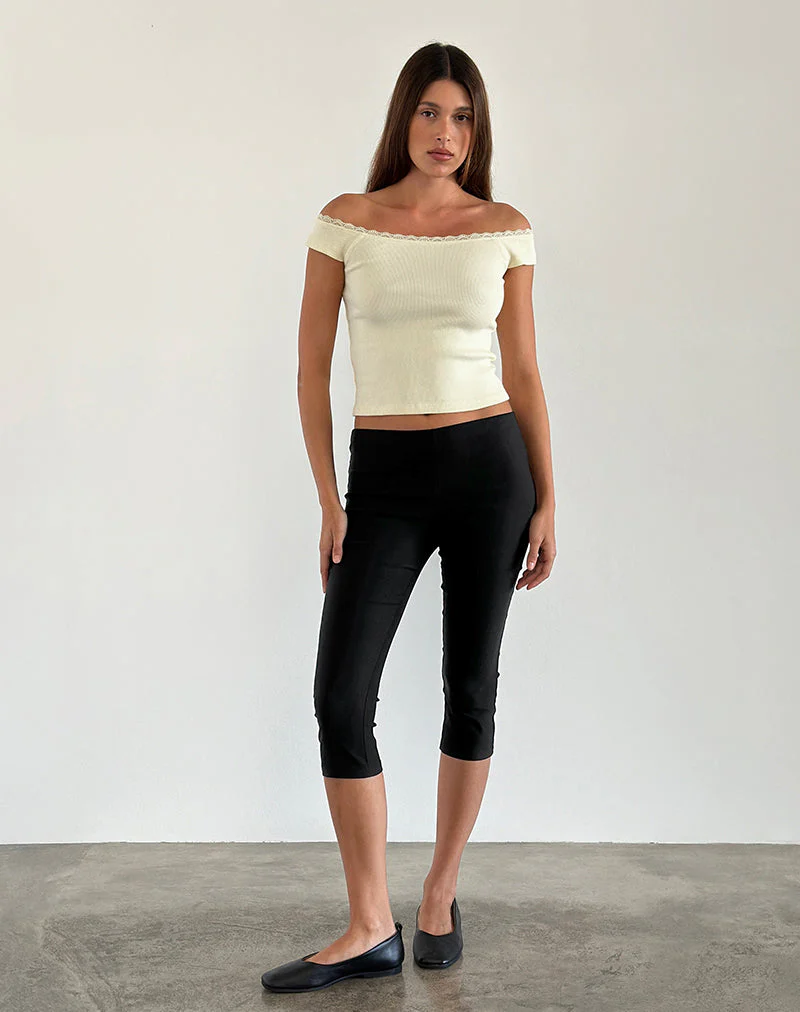 Chacha Top aus Rippenspitze Buttercreme - Image 3