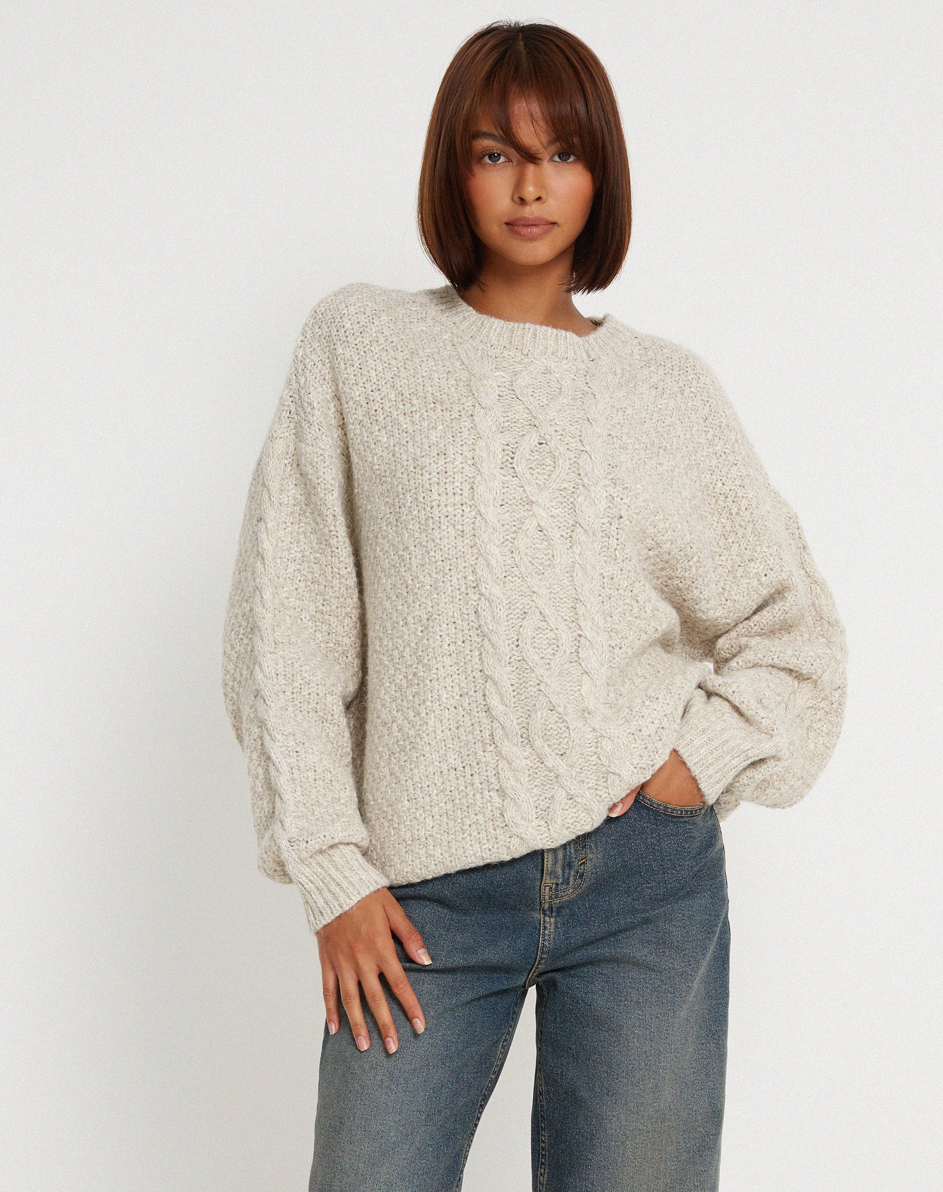 Chalih Pullover in Hafermehl - Image 3