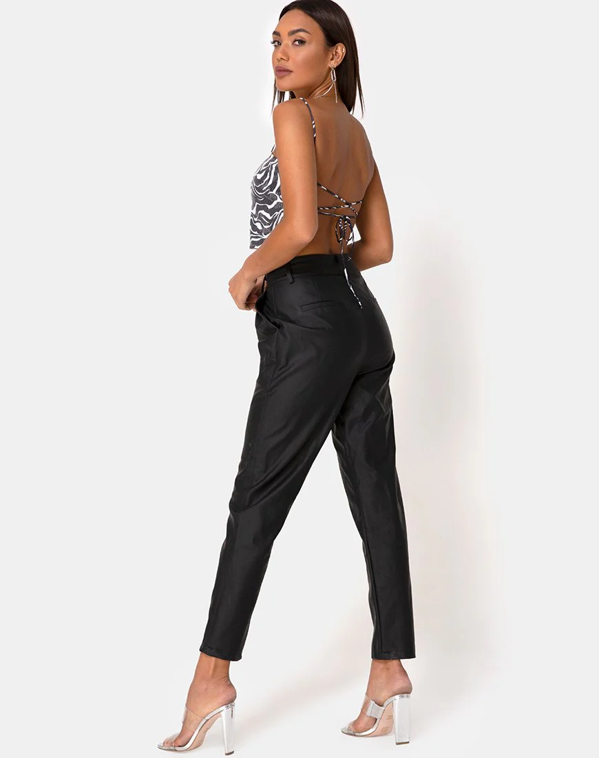 Champo Crop Top in Trippy Zebra Clear Pailletten - Image 4