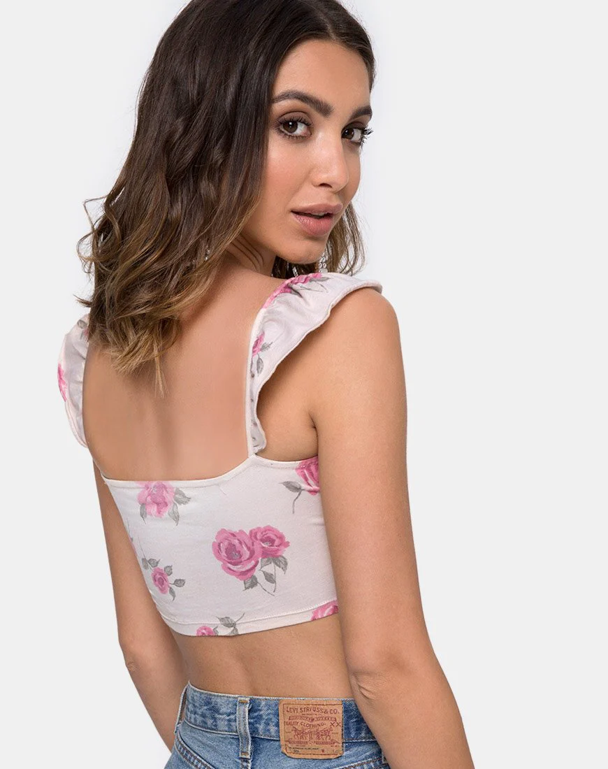 Chapslee Crop Top in Rosenblüte - Image 2