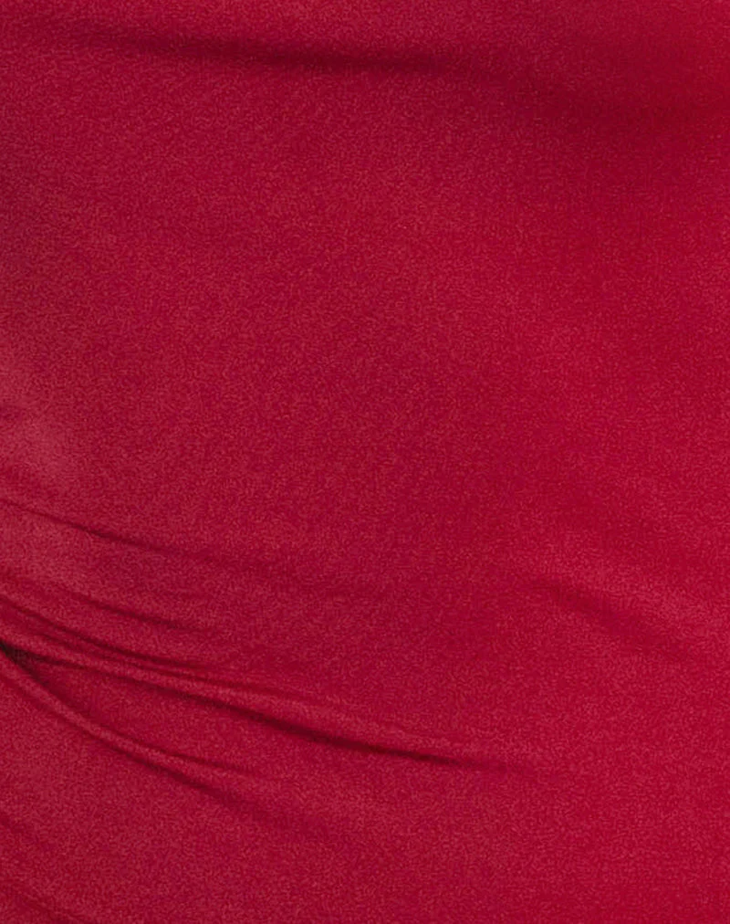 Charley Rosette Top aus Lycra Slinky Rot - Image 6