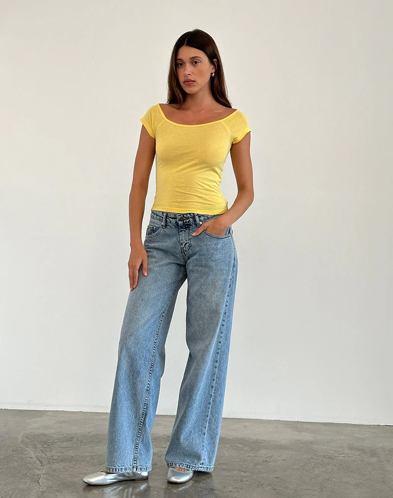 Charya Schulterfreies Oberteil in Lemonade - Image 2