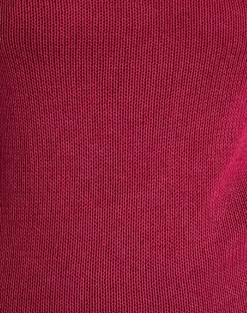Chiara Minikleid aus transparentem Strick Rot - Image 6