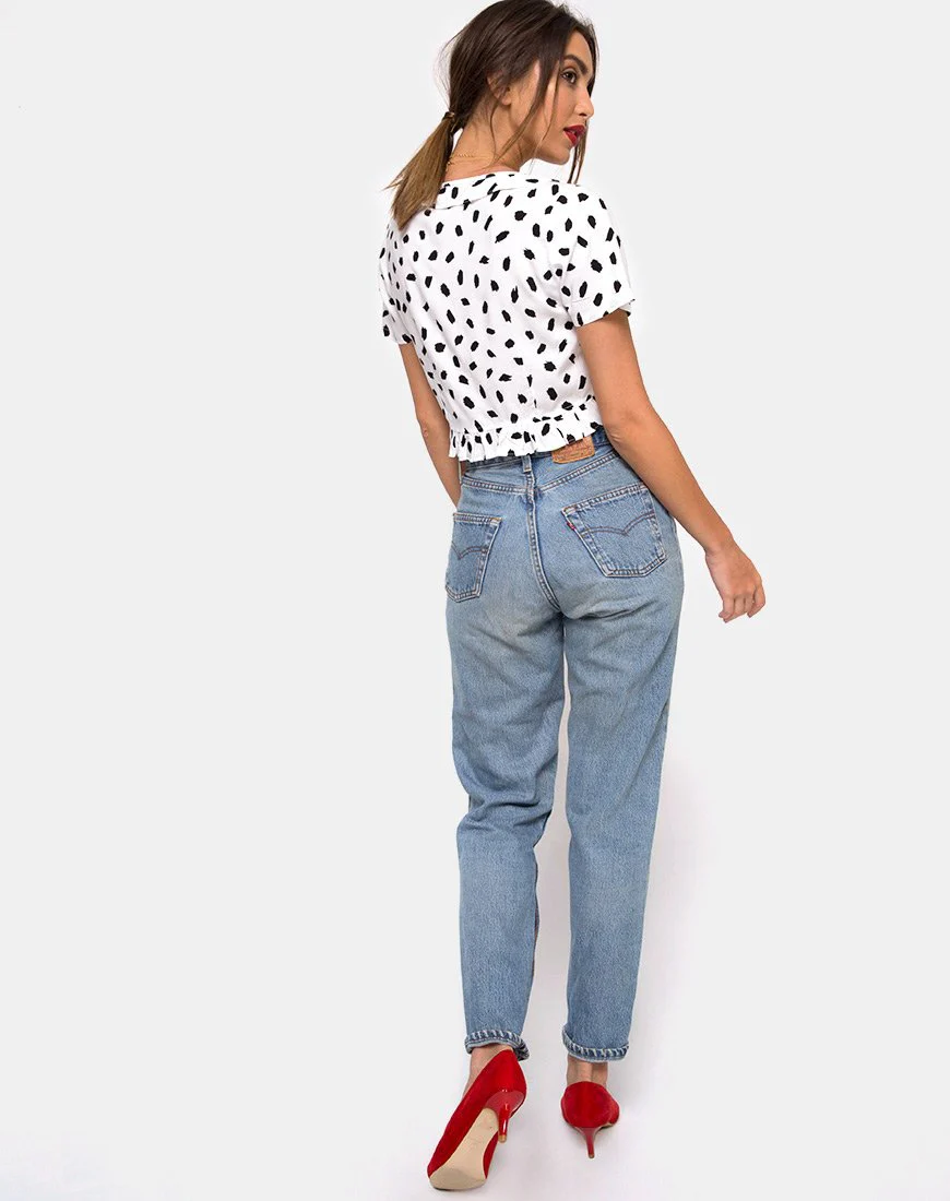 Chisa Top in Diana Dot Weiß - Image 4