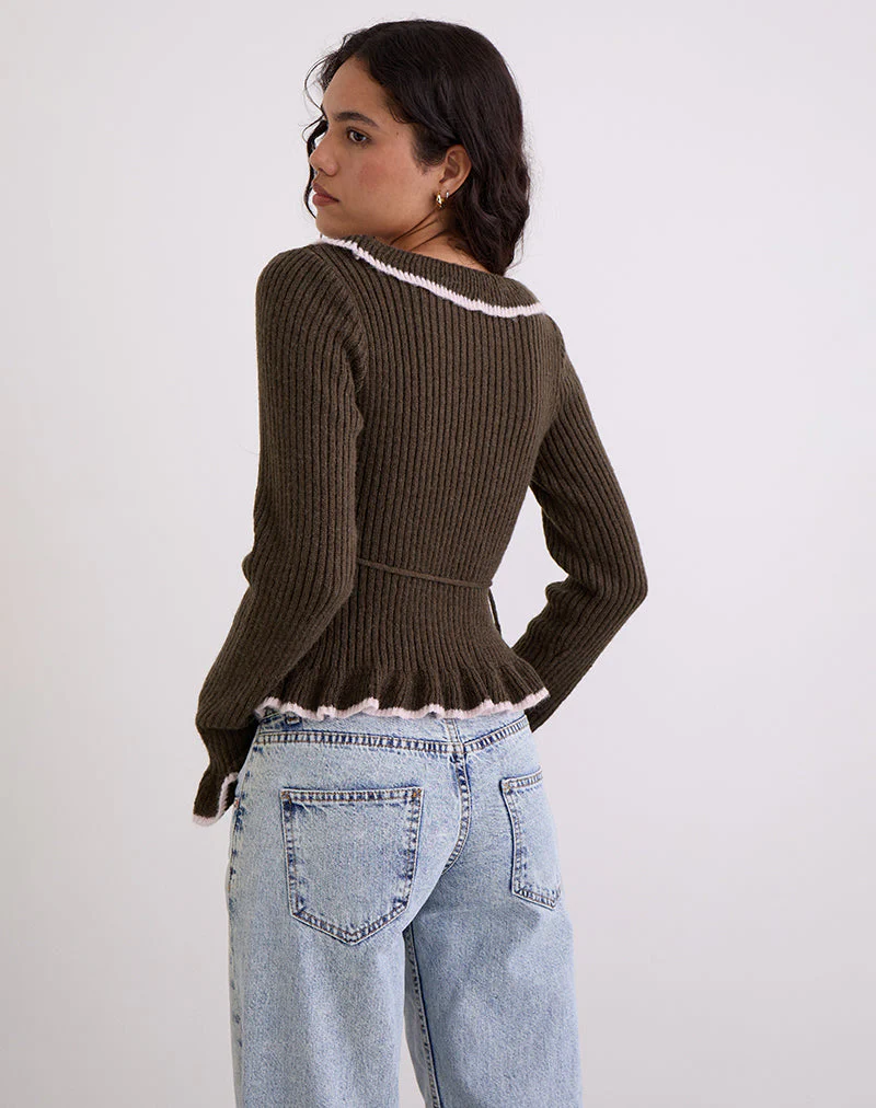 Christella Top in Zartbitterschokolade mit Rosa - Image 4