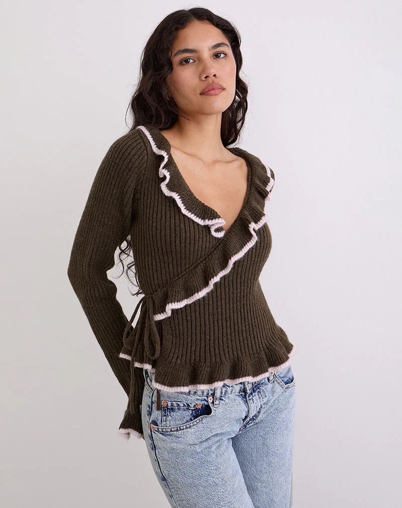 Christella Top in Zartbitterschokolade mit Rosa - Image 5