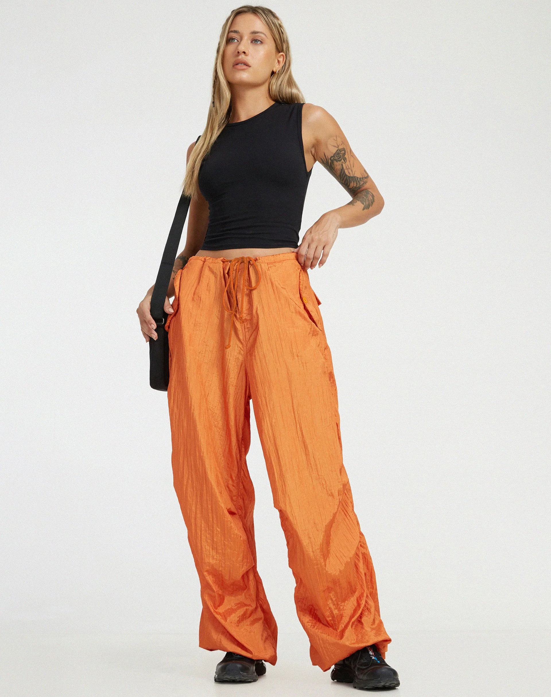 Chute Hose aus Fallschirm Kürbis Orange - Image 3