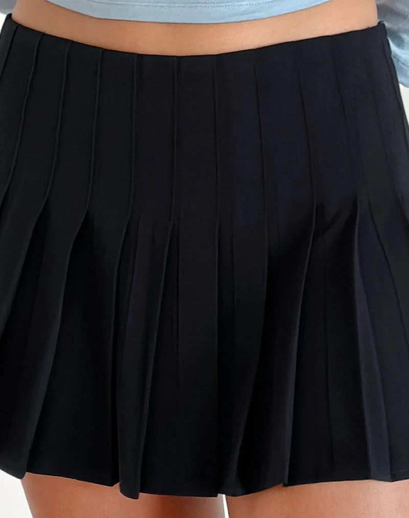 Cida Kleiner Faltenminirock in Navy - Image 4