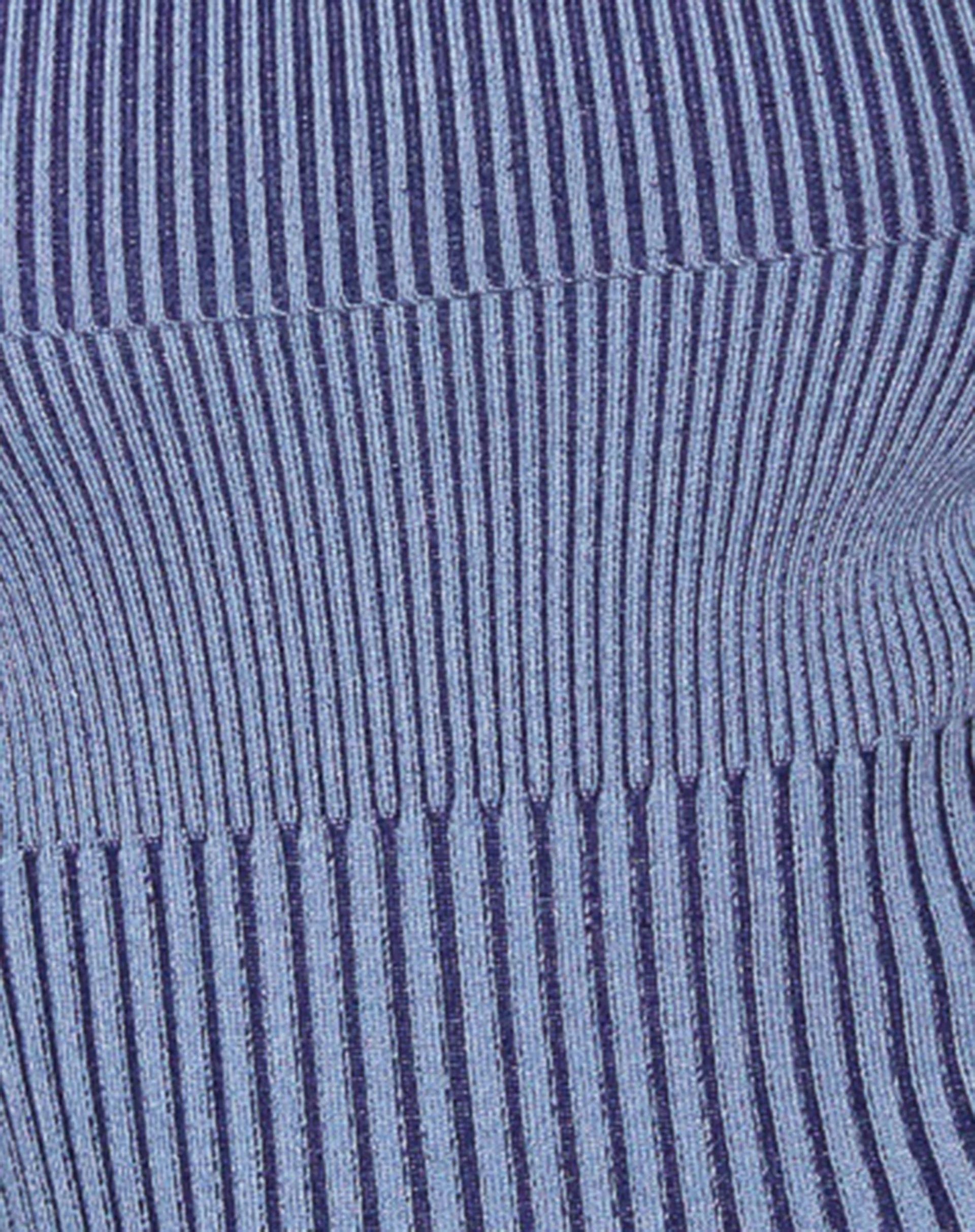 Circe Gestrickter Bardot-Pullover in zweifarbigem Blau - Image 5