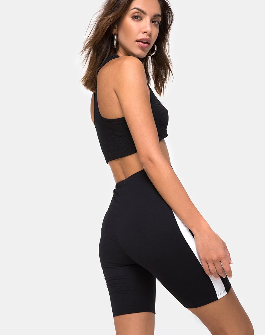 Cirst Short in Schwarz mit weißen Streifen - Image 2