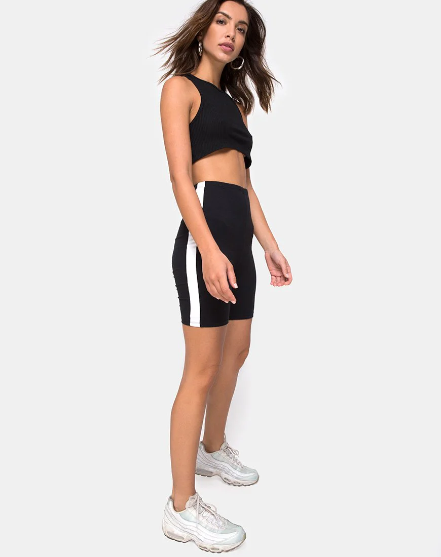 Cirst Short in Schwarz mit weißen Streifen - Image 3