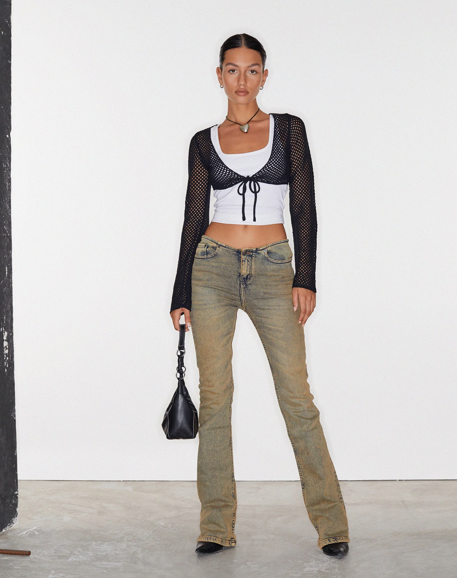 Clean Waist Low Rise Jeans in Sandy Blue - Image 2