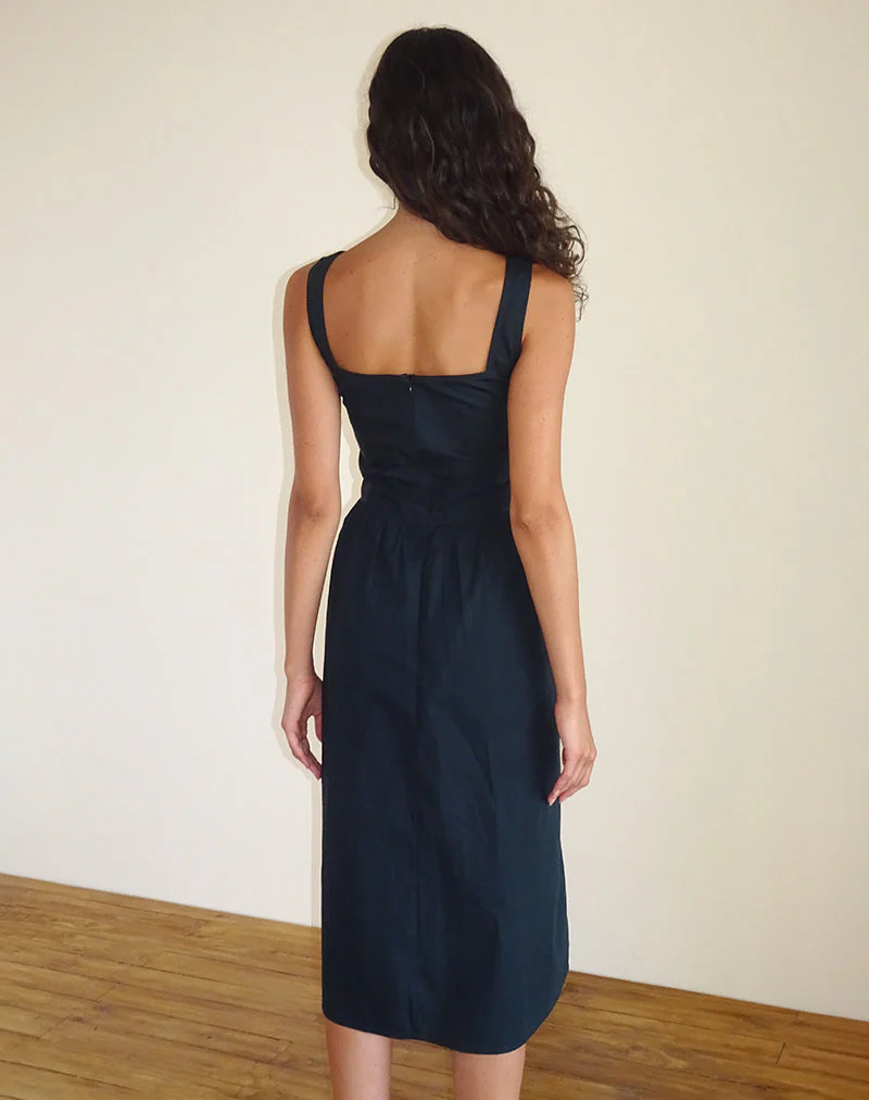 Clesiel Midikleid aus Steppschuh mit weißen Schleifen - Image 4