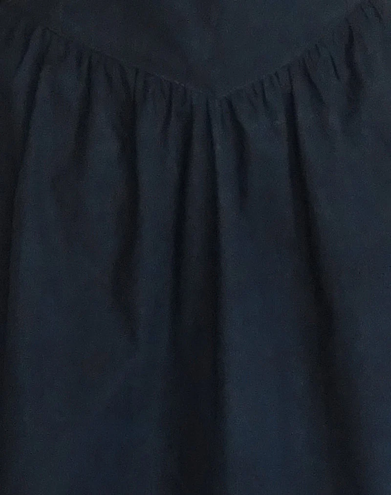 Clesiel Midikleid aus Steppschuh mit weißen Schleifen - Image 5