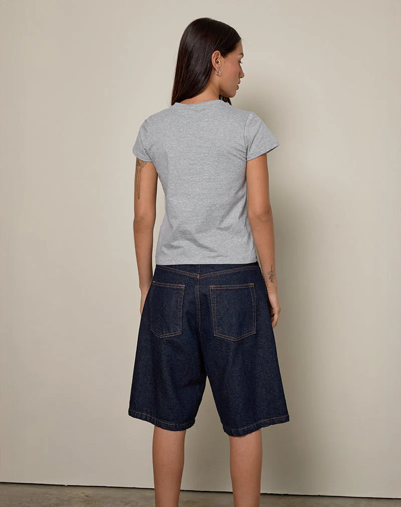Clio Baggy Tee in Grau meliert - Image 5