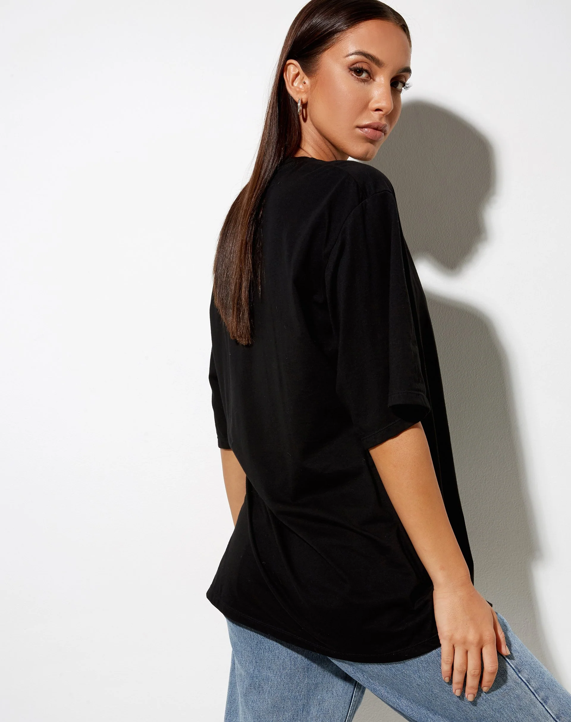 Cocoon Tee in Schwarz Angelo Label Embro - Image 2