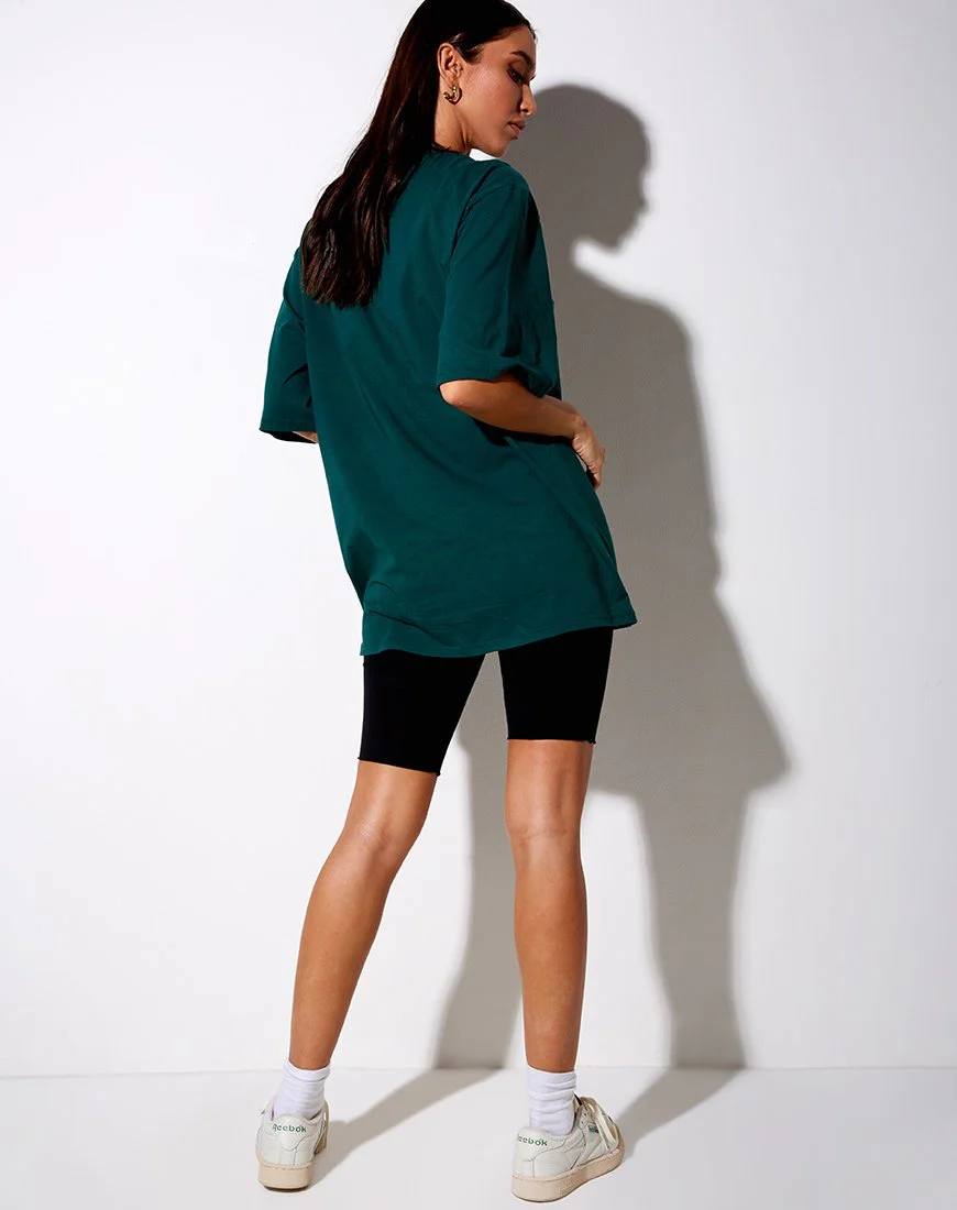 Cocoon Tee in Flaschengrün "Too Many Feelings" - Image 5